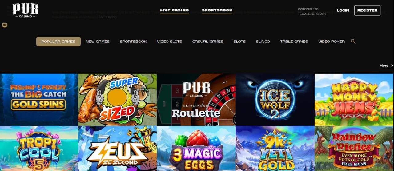 Pub Casino Review UK 2026 — Slots, Live Casino & Cash Spins Bonus